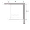 SEA HORSE - Kabina ścianka WALK-IN 120x200 CZARNY PROFIL 8mm EASY-IN BKP251T12K